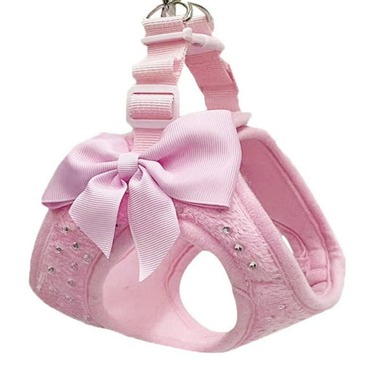 Soft Bow Dog Harness for Small Pets