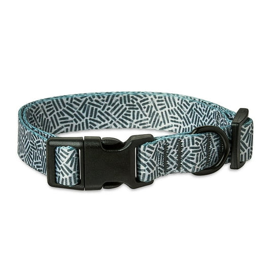 Gray Pattern Adjustable Dog Collar
