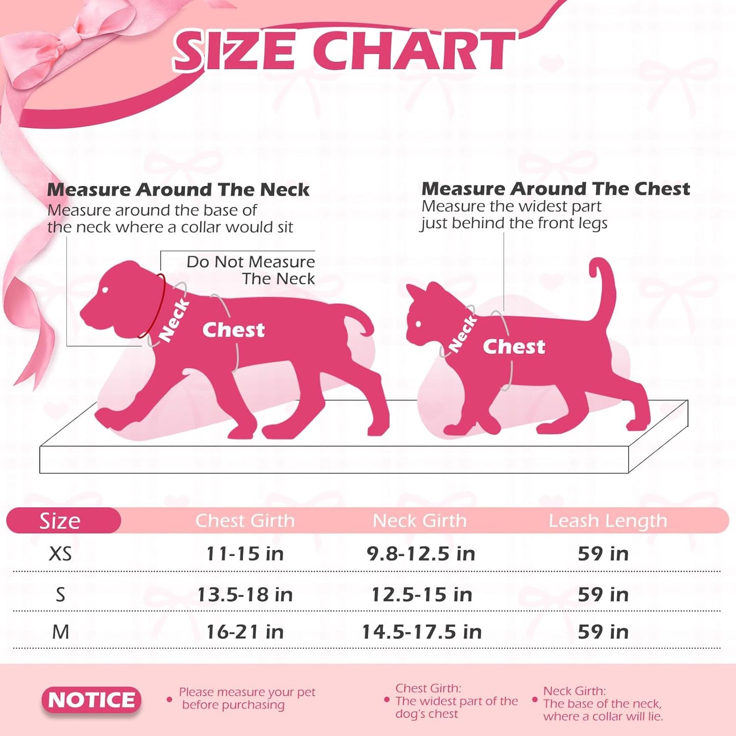 No Pull Vest Harness with Leash for Walking, Adjustable Cute Dog Harness (Pink)