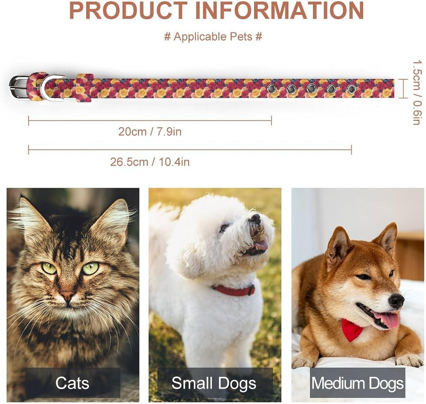 Adjustable Pet Collar with Buckle